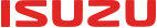 Isuzu logo in red text