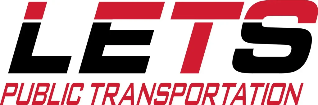 LETS Public Transportation logo in red and black italic text