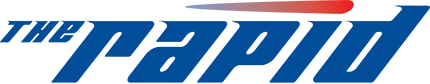 The Rapid logo in blue italic lettering with a red gradient accent