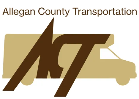 Allegan County Transportation logo with ACT initials over a tan vehicle silhouette